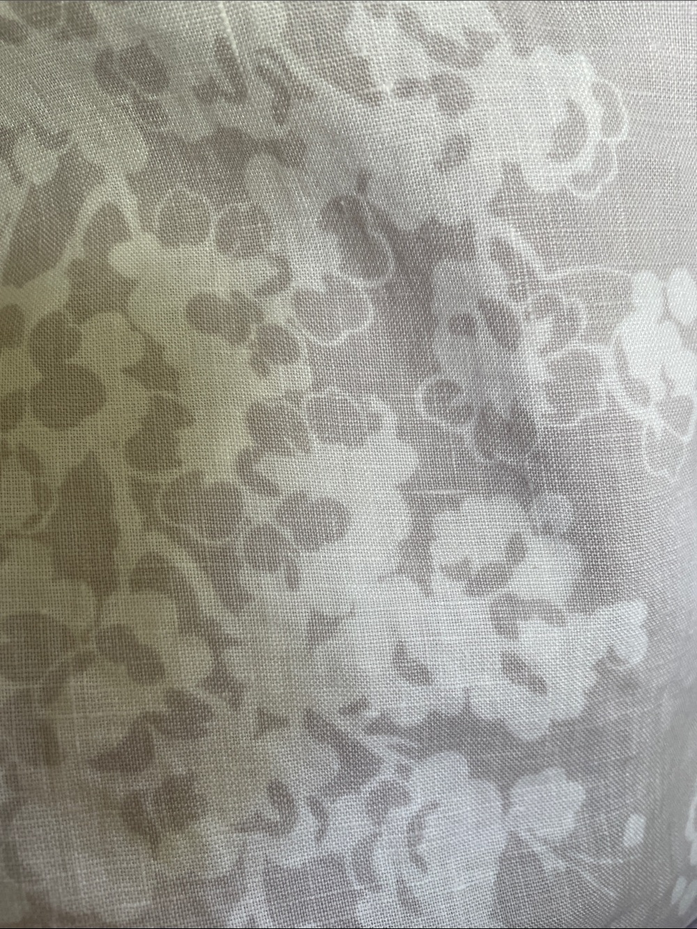 Boden 100% Linen Floral Braided Rope Neckline Tunic Blouse Grey White UK 8 US 4 - Picture 10 of 10